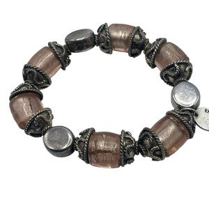 Regina sterling silver and glass bead bracelet